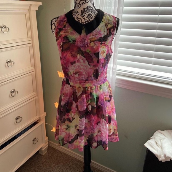 Floral Collared Pretty Little Liars Dress - Picture 1 of 2